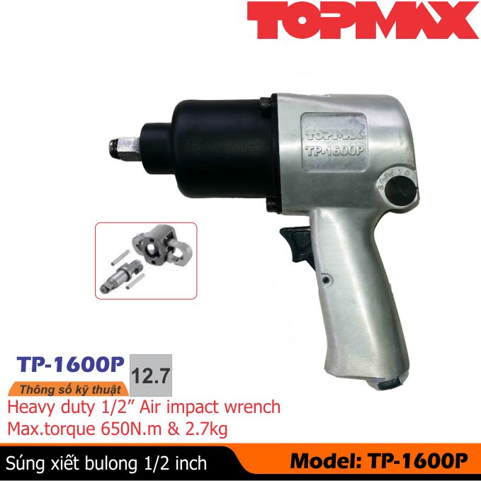 Súng vặn bu lông Topmax TP-1600P